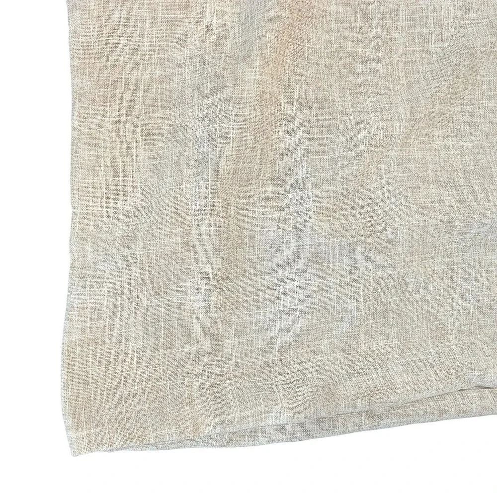 West Elm Kids Curtain Panel 48 x 96 Beige Natural Textured‎ Woven Brown